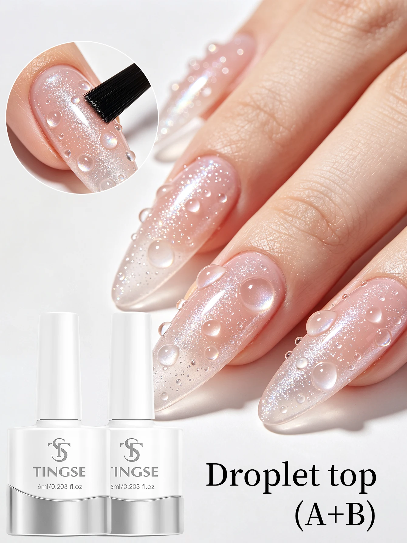 Gel Top Coat - 2/3/5Pcs 6Ml Droplet Top Coat Long