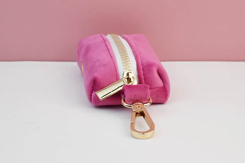 Rosarotes Samt-Hundehalsband und Leinen-Set für Hunde, individuell graviertes Namensschild, Heimtierbedarf, Hundeleine, Velvet23 – Detail 8