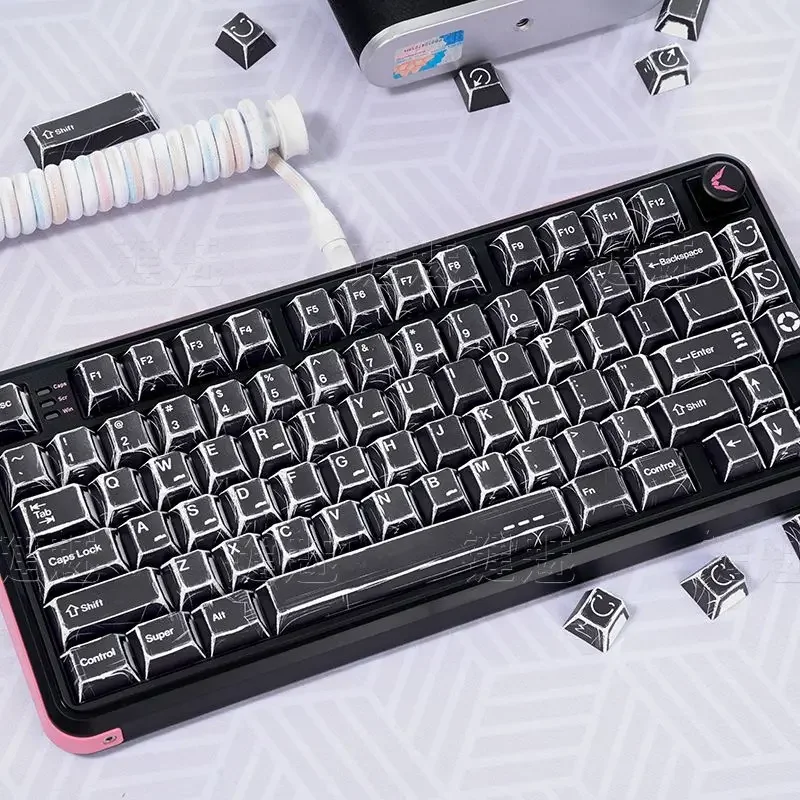 Juego de teclas con tema cómico de 151 teclas, tapa de teclado estilo Manga PBT, perfil de cereza, tecla para juegos para teclado mecánico 1.5u Alt