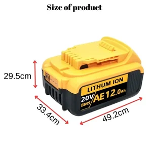 DCB200 20V 12000MAH Lithium Replacement Battery for Dewalt 18V DCB184 DCB200 DCB182 DCB180 DCB181 DCB182 DCB201 DCB206 6 Main sales battery dewalt 20V - №5