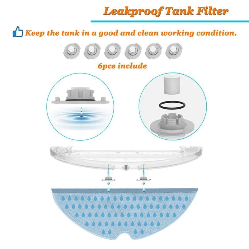 Acessórios de substituição para xiaomi roborock s5 s6 s5 max s6 puro s6 maxv s50 s51 s55 s60 s65 aspirador robótico