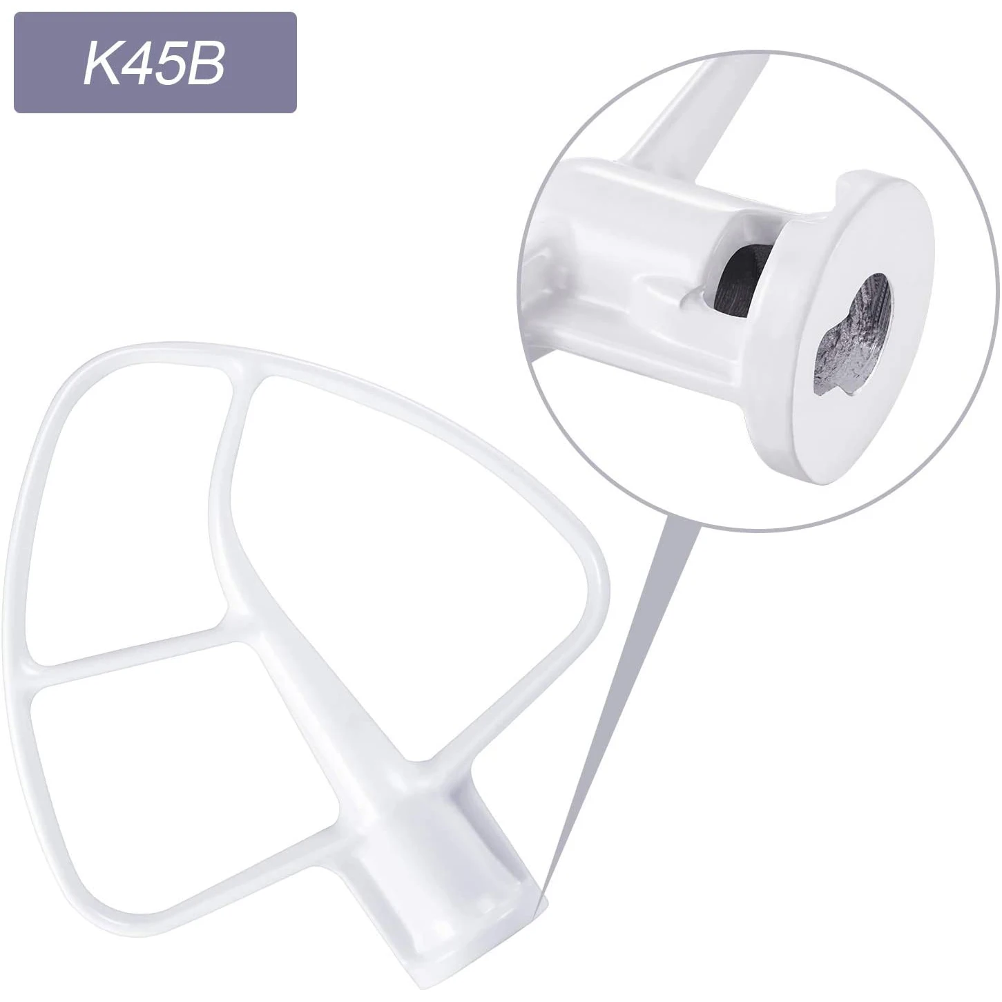 Kit de réparation de centre commercial vertical, kit de mélangeur pour crochet à pâte, fouet métallique K45DH, grattoir à lame plate revêtue K45B, bol 3 pièces