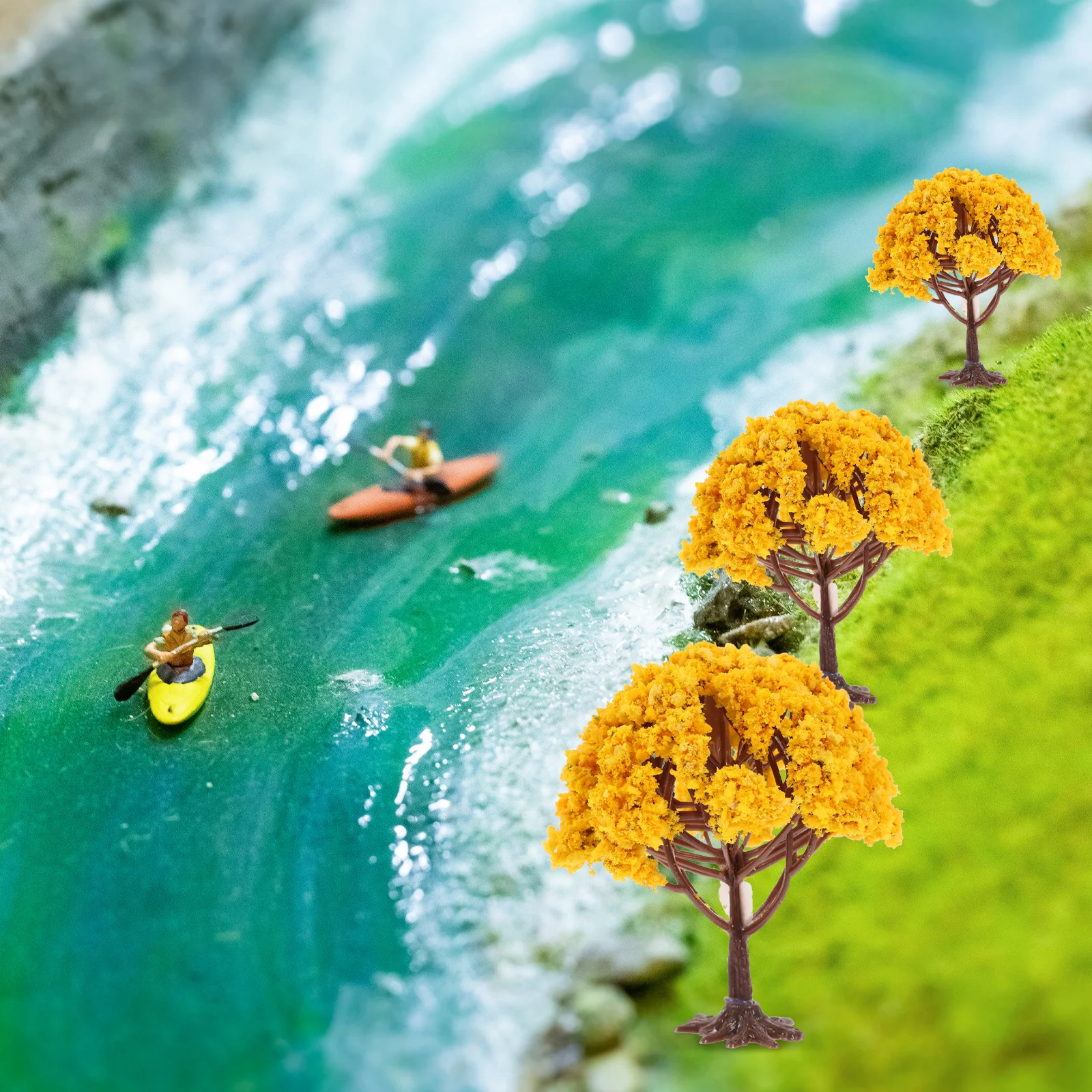 

10Pcs Miniature Simulation Tree Ornaments Artificial Tree Models for Landscape Layout Sand Table Garden Decor Scenery DIY Trees