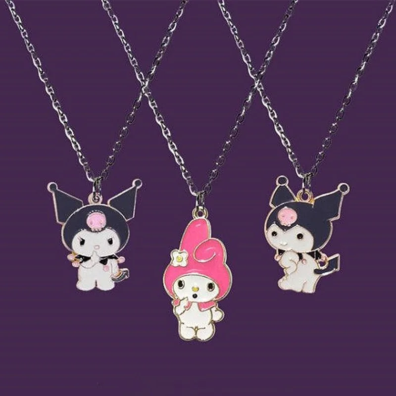 Harajuku Style Cartoon Kawaii Kuromi Pendant Necklace Pendants for Women Girls Jewelry Accessories