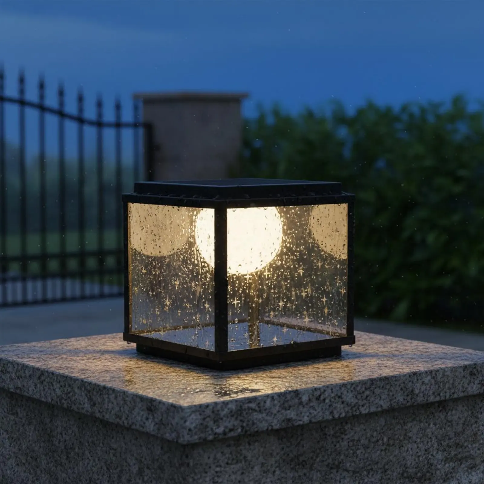 

Solar Pillar Post Light Decorative Solar Post Cap Lamp Outdoor Column Light Weather Resistant LED for Wall