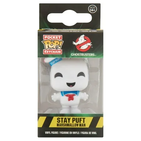 Funko Pop FILMES Ghostbusters Stay Puft Marshmallow Man Slimer llavero de juguete 4CM PVC figuras de vinilo bolsillo Pop llavero Juguetes