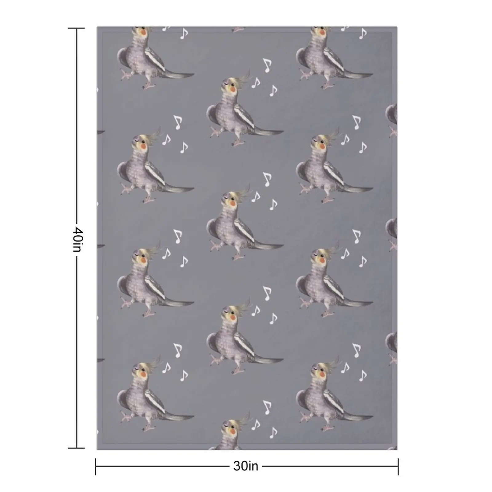 Singing Cockatiel - happy bird with music notes Throw Blanket Blankets For Bed Extra Large Throw Furry Blankets