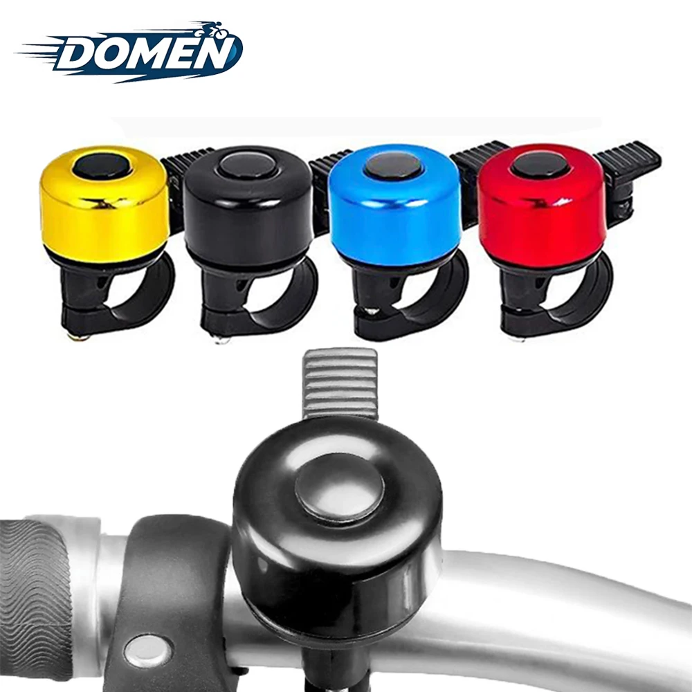 DOMEN Bicycle Bell Aluminum Alloy Loud Crisp MTB Warning Alarm Horn Accessories Sound For Safety Cycling Handlebar Accessories