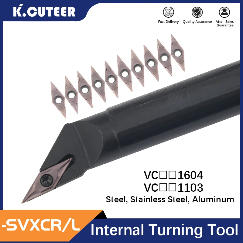Cnc Carbide Insert Turning Bar Holder S16q-svxcr11 S20r-svxcr16 S25s-svxcr16 S32t-svxcr16 Cnc Ferramenta Indexável Use Vcmt Vcgt11 16