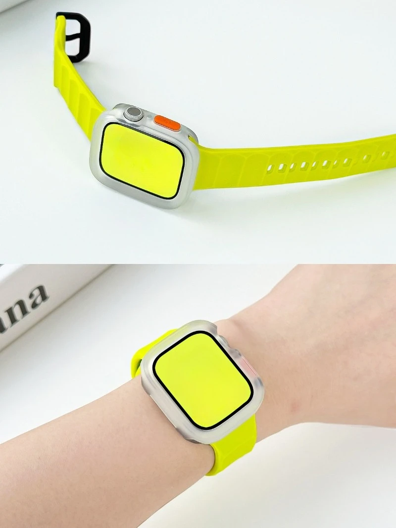 Correa de silicona para Apple Watch Ultra 3/2/1 49mm 11-10 46mm 42mm 9 8 7 45mm 41mm, pulsera tipo Wave para iWatch 6 5 SE3 44mm 40mm