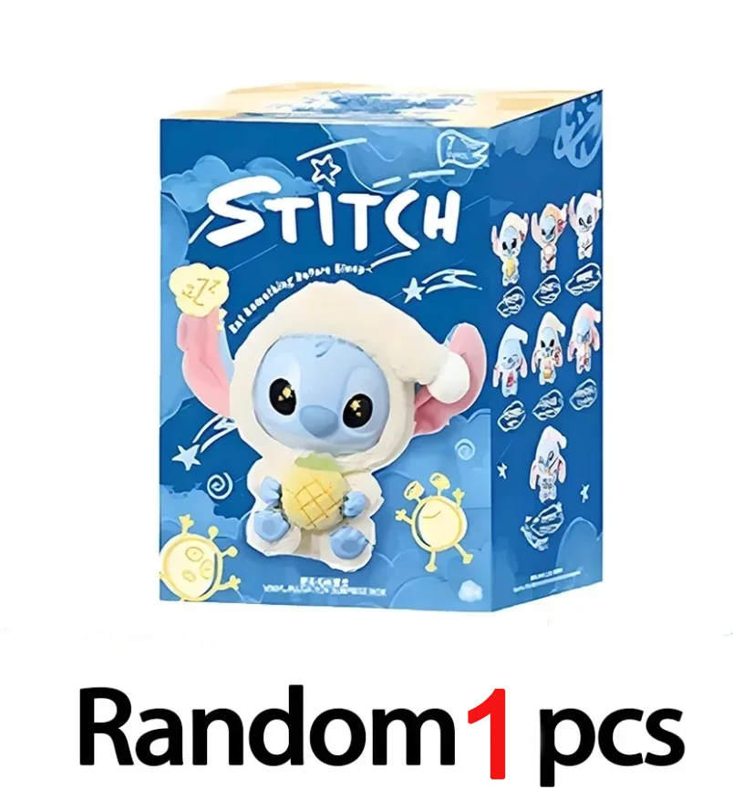 2025, nieuwe Stitch-serie pluche pop - schattig eet slaap vinyl blinde doos hanger mysterie speelgoed voor Halloween cadeau