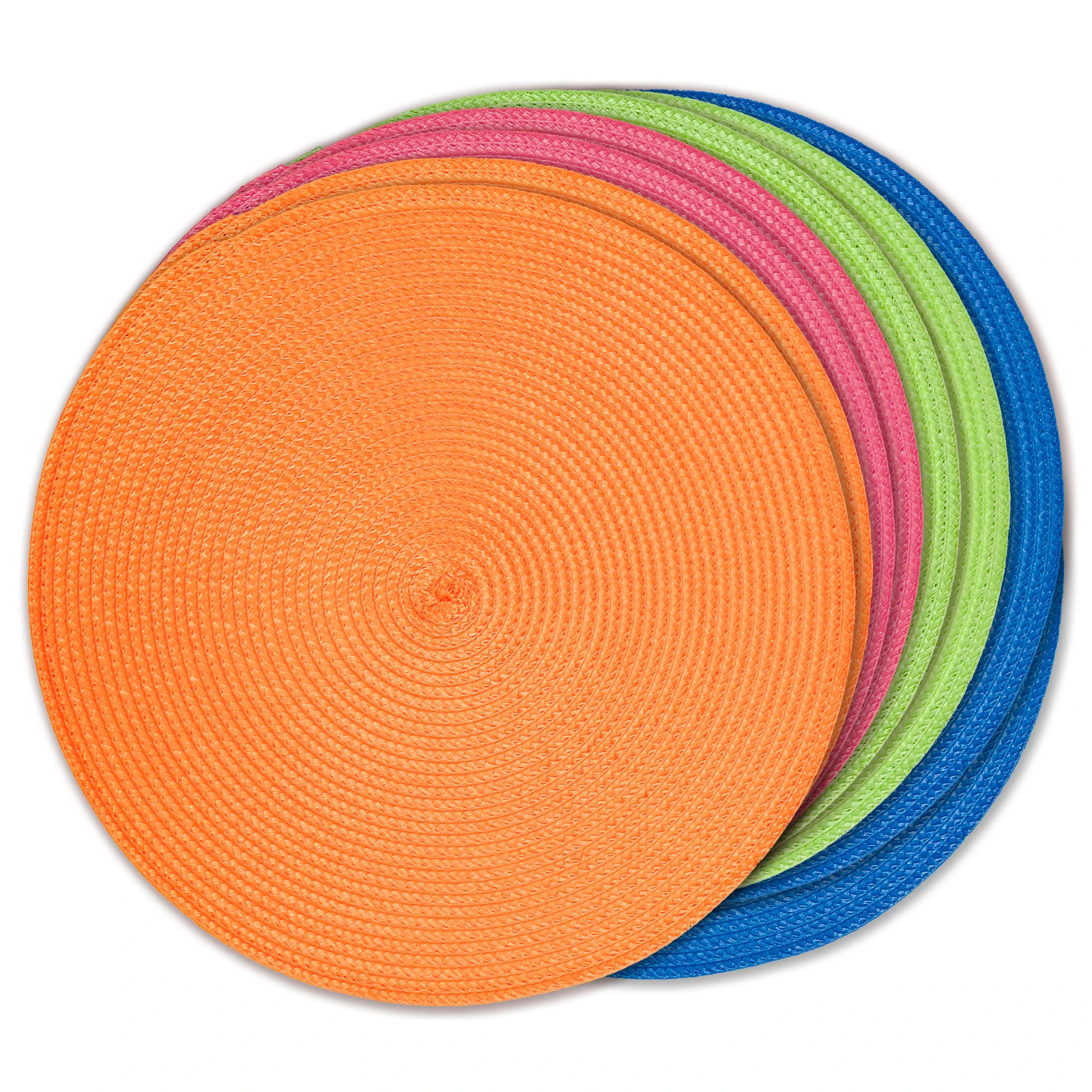 

8Pcs Round Braided Placemat Set 15 Inch Heat Resistant Circle Woven Hot Mat Nonslip Table Hot Pad for Kitchen Farmhouse