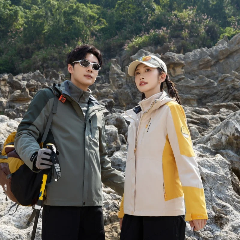 

Men's Women's Waterproof Winter 3in1Outdoor Suits Two-pieces Sets Warm Camping Jacket Women Windproof Coat