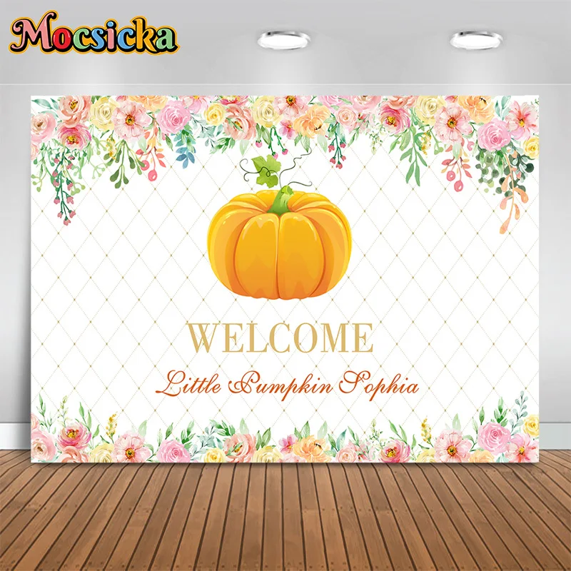 

Mocsicka Halloween Photography Backdrops Pumpkin Floral Backgrounds Horror Nights Birthday Party Cake Smash Kids Photo Studio