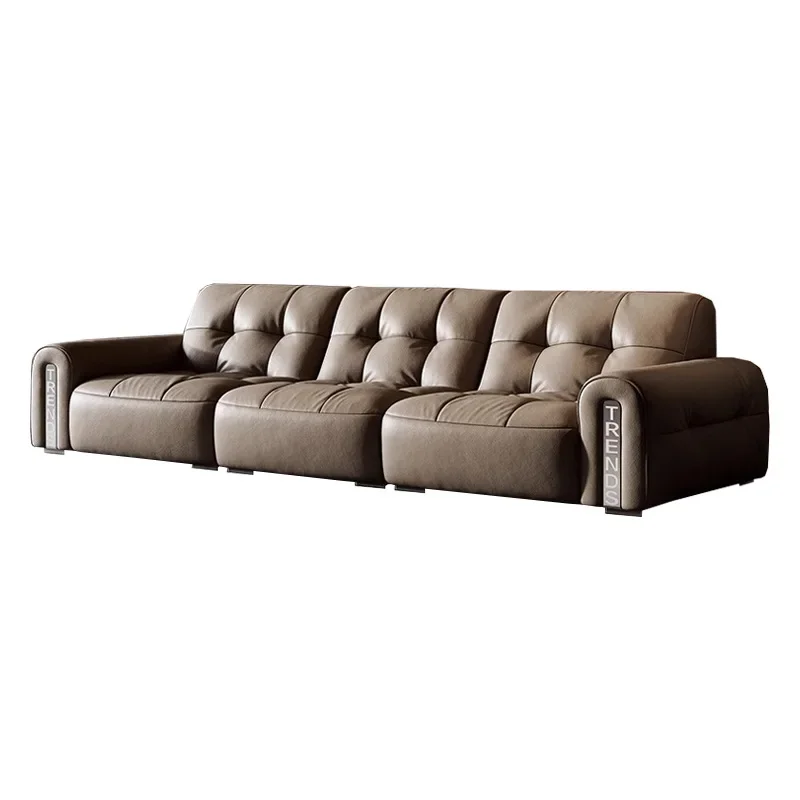 

Italian minimalist leather sofa