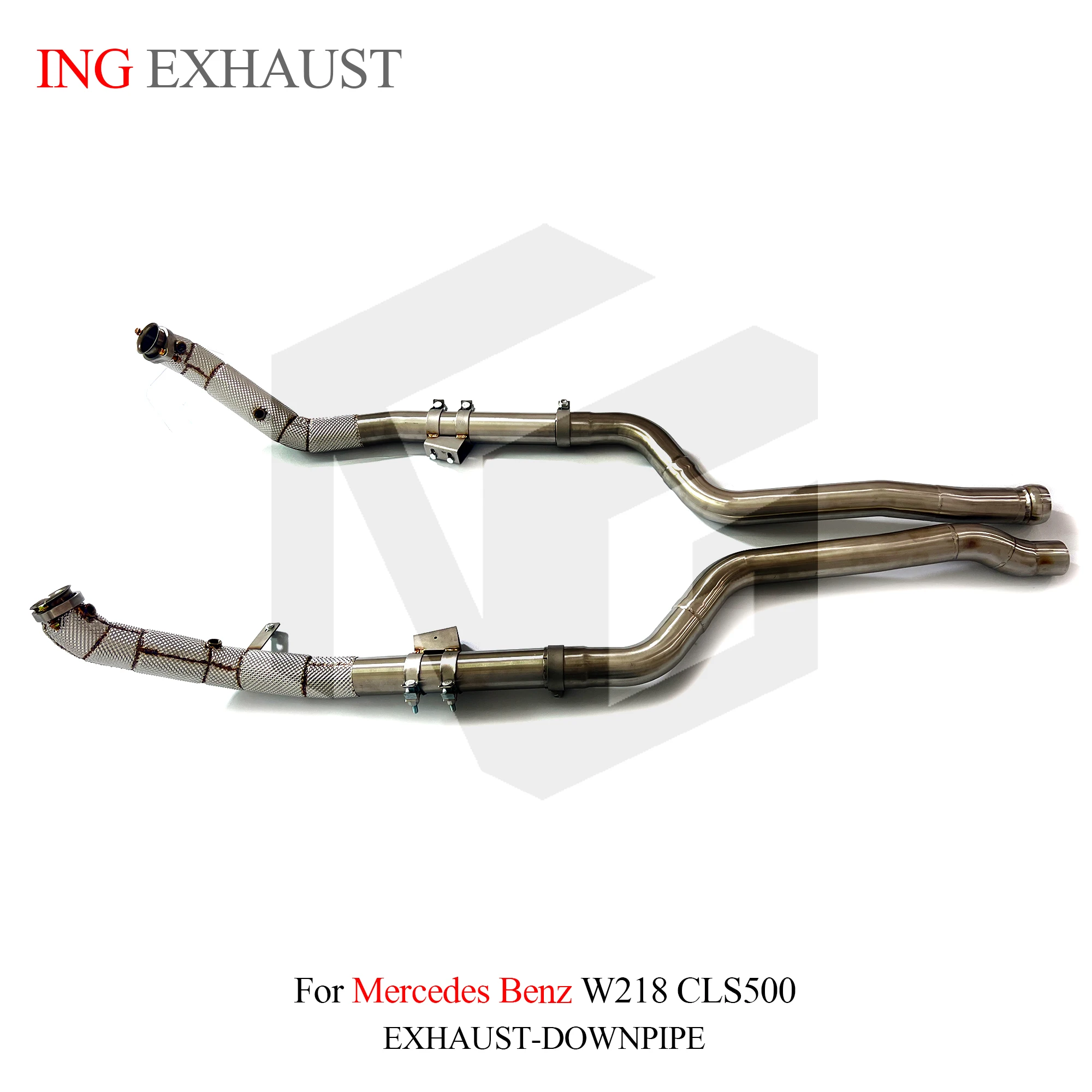 ING ss304 Exhaust Catless Downpipe for Mercedes Benz CLS500 W218 4.0t Engine Heat Nozzler Header Tube Race Customize DIY System