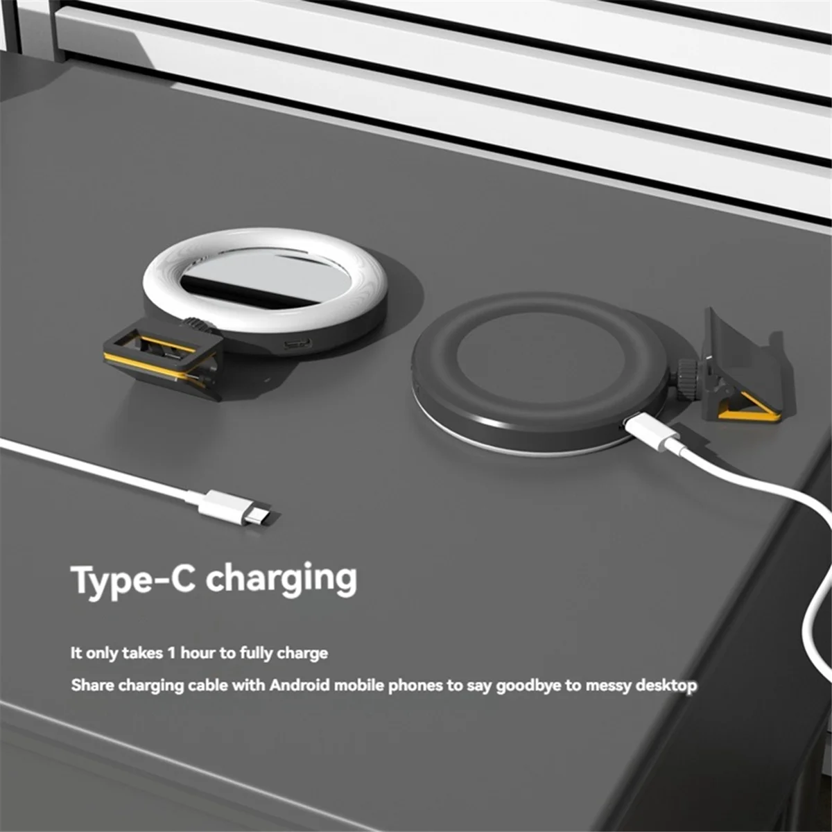 

Selfie Ring Light Rechargeable Portable Clip on Selfie Ring Light USB Charging for Smartphone Mobile Phone