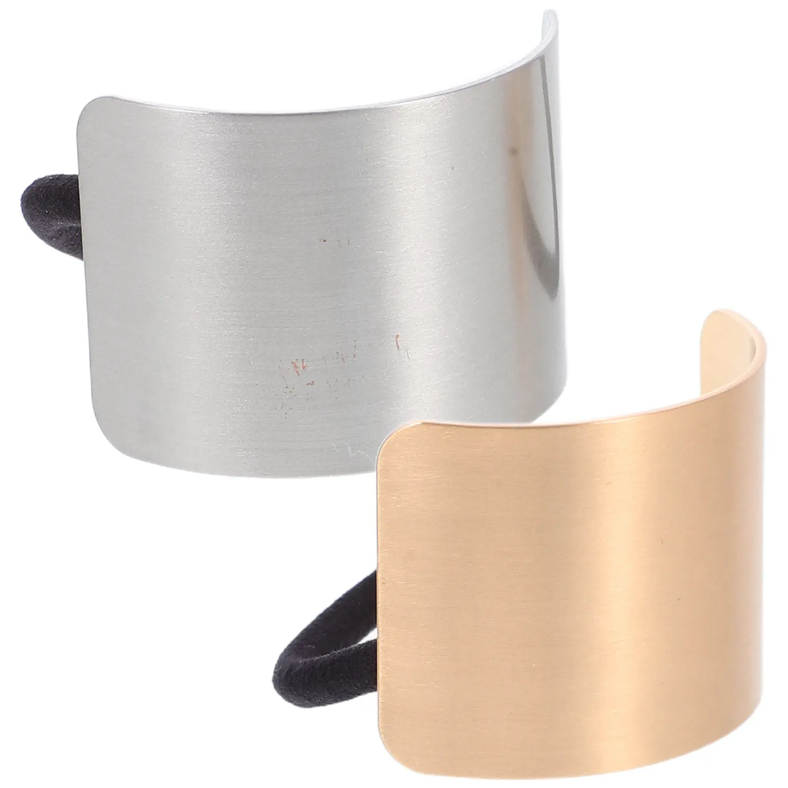 

2Pcs Stretch Hair Rings for Women Girls Elegant Alloy Hair Ties Polished Finish Secure Grip Fashionable Look Versatile Wear