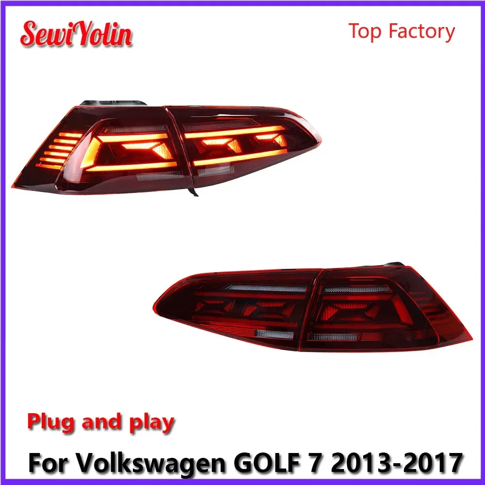 

Car LED Tail Light Accessories For Volkswagen GOLF 7 2013-2017 Auto Rear Fog DRL Brake Turn Signal Lamp Plug And Play