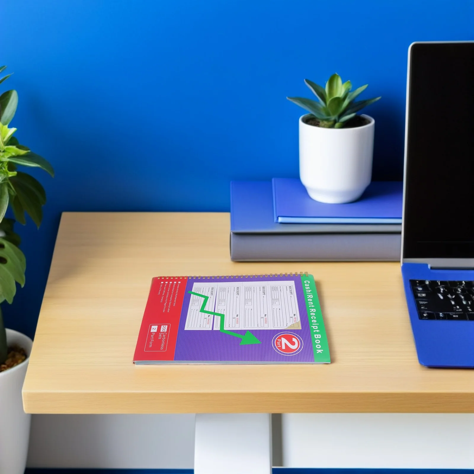 Receipt Book 1-1/8" X 25/32" Copy Receipt Booklet For Small Business Order Management Income Expense Tracker Spiral Bound