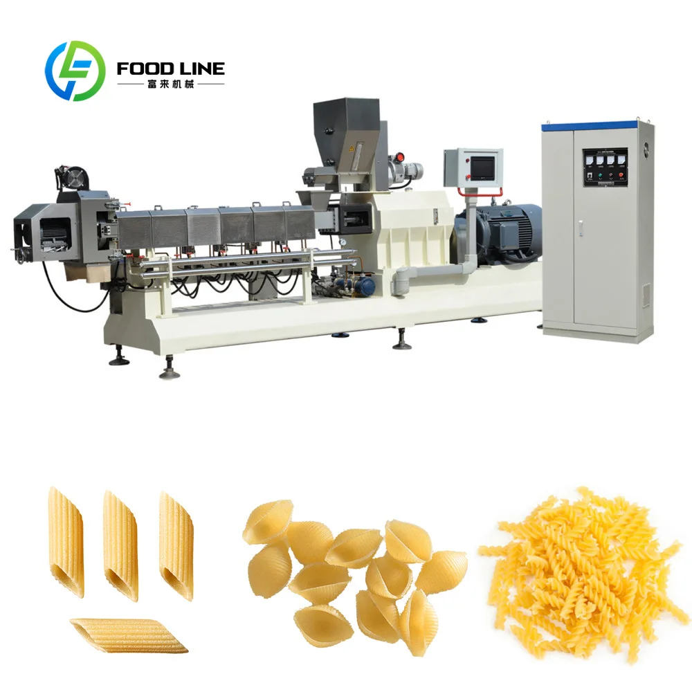 High-Speed Macaroni Production Line, Automatic Pasta Extruder Machinery, Custom Industrial Manufacturing Plant