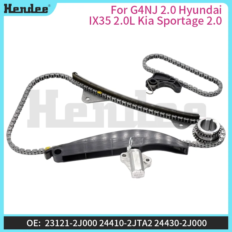 

For G4NJ 2.0 Hyundai IX35 2.0L Kia Sportage 2.0 Timing Chain Kit,Automotive Parts OE:24321-2J000,24322-2J000,23121-2J000