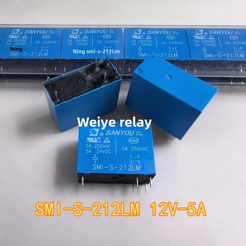 5PCS/LOT SMI-S-212LM  DC12V Coil 6 Pins 5A 2NOElectroacoustic Device