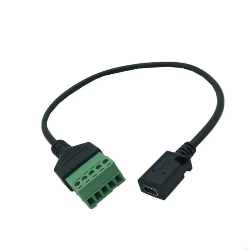 Mini USB 5Pin Male/Female To 5Pin Terminal Adapter 30Cm Long ABS Metal Design Suitable For DIY Electronics AV Equipment 