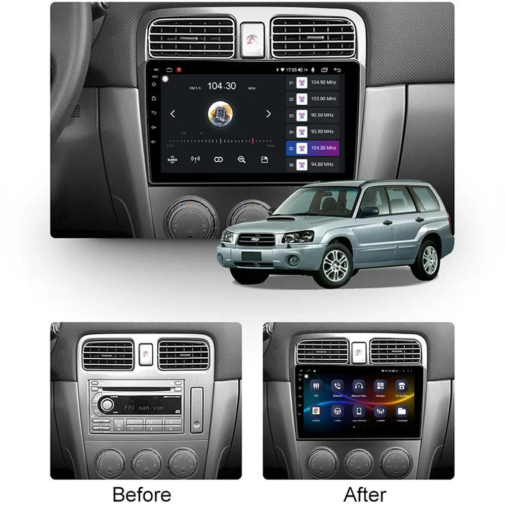 8G 128G For Subaru Forester SG 2002 -2008 GPS Navigation Car Radio Android 4G WIFI Multimedia Video Player 2din Stereo Head Unit