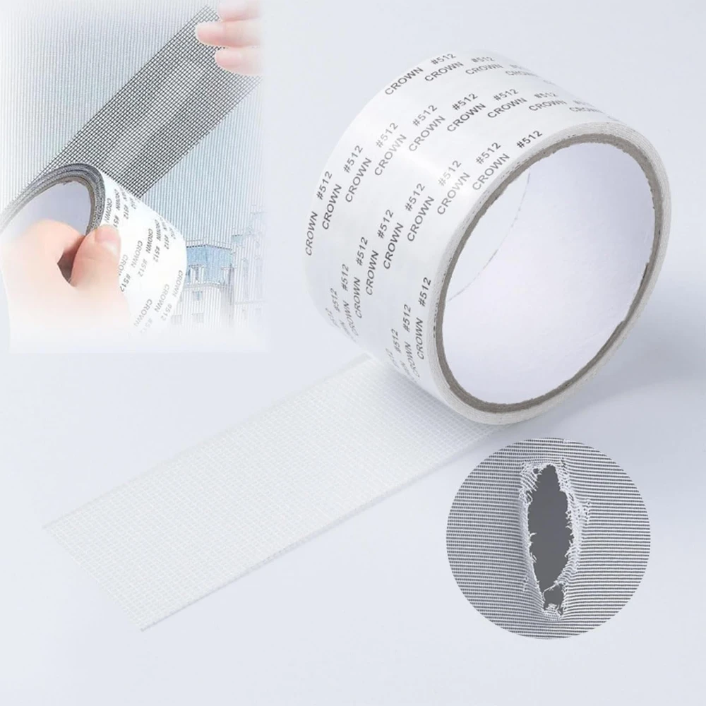 

1roll Self Adhesive Window Screen Repair Tape, Anti-Insect Net Hole Reparing Patch, Suitable For Curtain Screen/ Net Repair