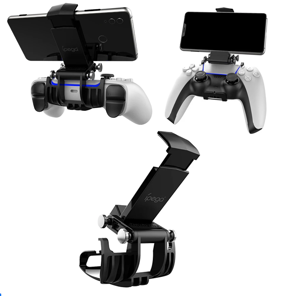 Phone Clip for PS5 Controller DualSense Holder Mobilephone Clamp Grip Mount Stand Bracket Angle Adjustment for Iphone Huawei Ios