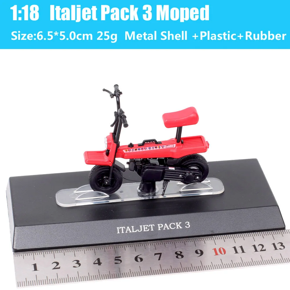 Modèle de cyclomoteur moulé sous pression et véhicules jouets, Atlas Mini Italjet Pack, vélo l'inventaire, moto, scooter, souvenir de jouet, 2 cc, 3 cc, 50cc, échelle 1/18