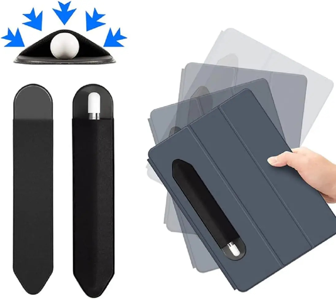 Tablet Touch Pen Pouch Bag Sleeve Stylus Holder for Apple IPad IPencil 1 2 Self-Adhesive Pencil Cases Elastic Stylus Pocket view 6