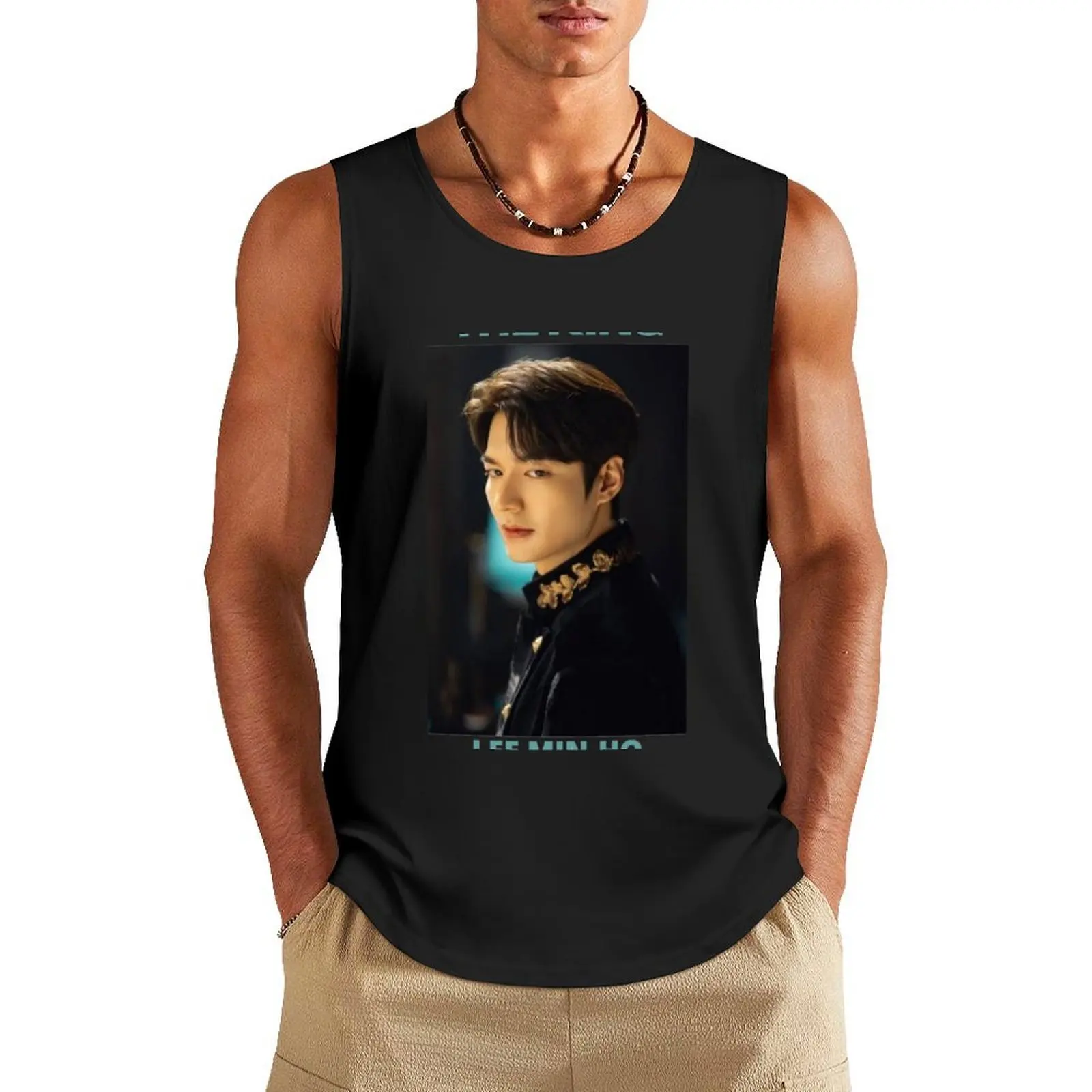 

The king lee min ho Tank Top T-shirt for fitness new in tops & t-shirt Male clothes T-shirt man