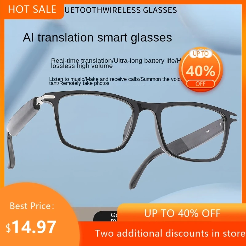 

Bluetooth Smart Glasses HIFI Music Voice Assistant Hands-free Call Ultra-light Fashion Eyeglasses For Men Women Daily Use 2026