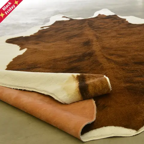 Cow Carpet Imitation Animal Skins Natural Shape Rugs Big Size Living Room Decoration Non-slip Mats 1400x2000mm