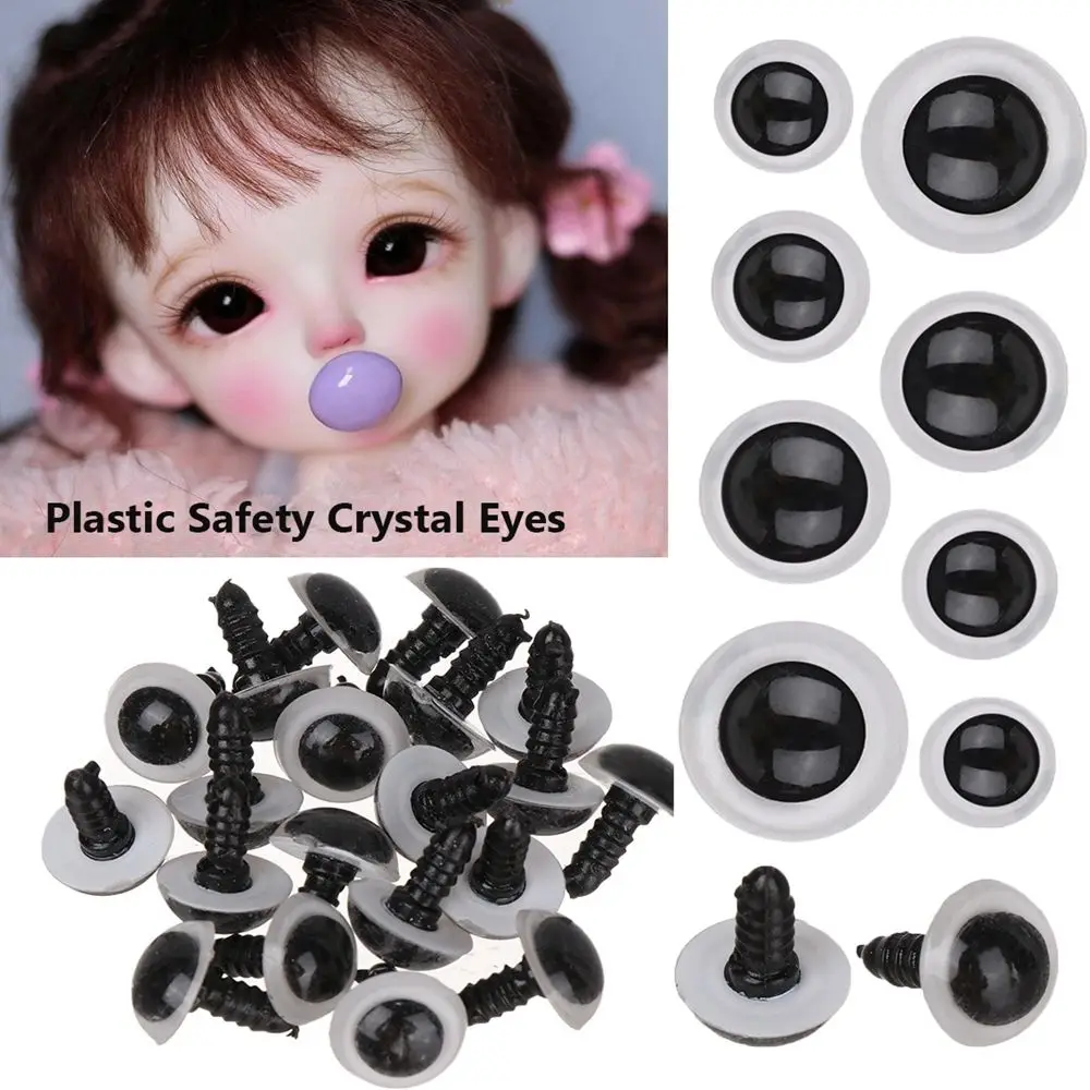 

Accessories Black&White Stuffed Toys Parts DIY Dolls Eyes Bear Animal Eyes Crystal Eyes Crafts Plastic Safety Eyes