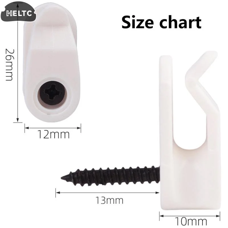 20Pc Plastic Outdoor String Lights Clips Screw-in Plastic Hangers Lights Hanger Hooks For Plant Baskets String Lights Decoration