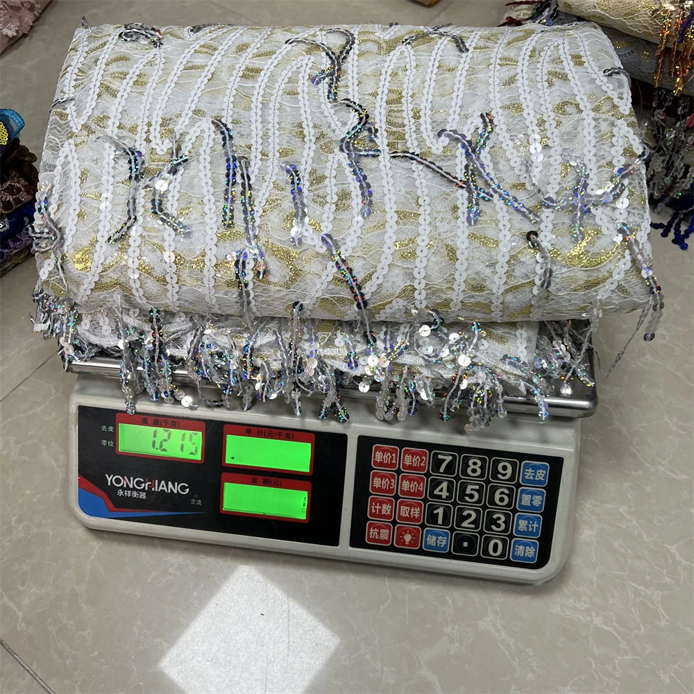 

High Quality African Lace Fabric,Cotton,Fabrics,By The Meter,Sewing,Embroidery,Rhinestone,Cloth,Wedding Dresses,Tulle,5 Yards