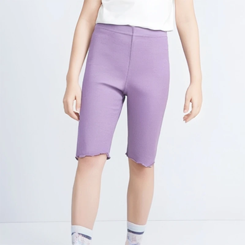 

Girls Five Point Leggings Pants Summer Kids Solid Cotton Pants Babys Girls Skinny Slim Elasticity Trousers Pencil Pants 2-10YEAR