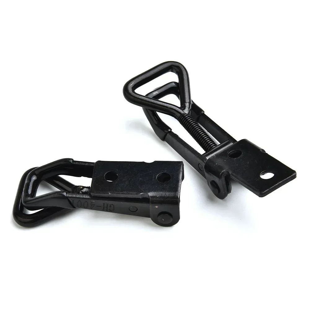 GH-4001 Black Adjustable Toggle Clamp Steel Hasp Catch Clip Quick Fixture 220lbs Quick Release Clamp Pull Toggle Clamp Tools