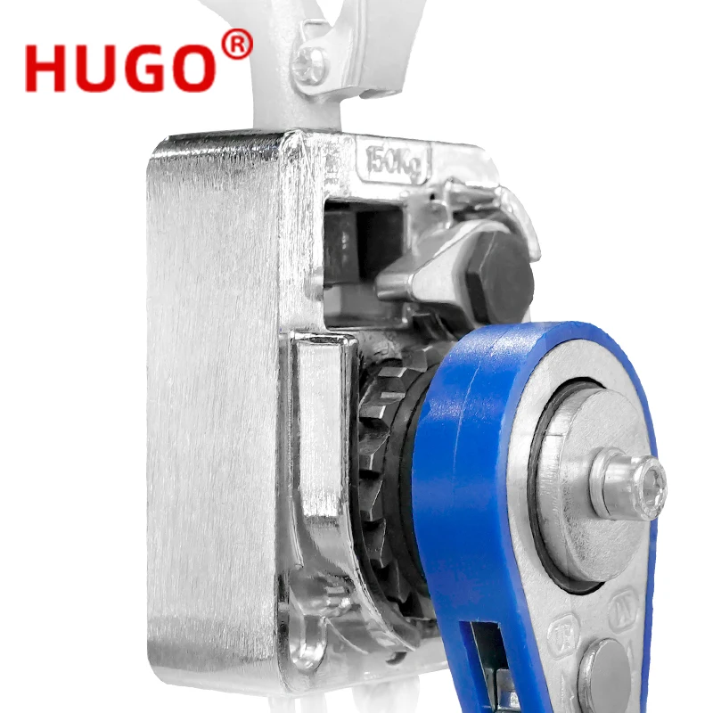 HUGO Lever Block Chain Hoist Mini Aluminum Alloy Wrench 100kg 150kg Portable Hand Hoist For Lifting