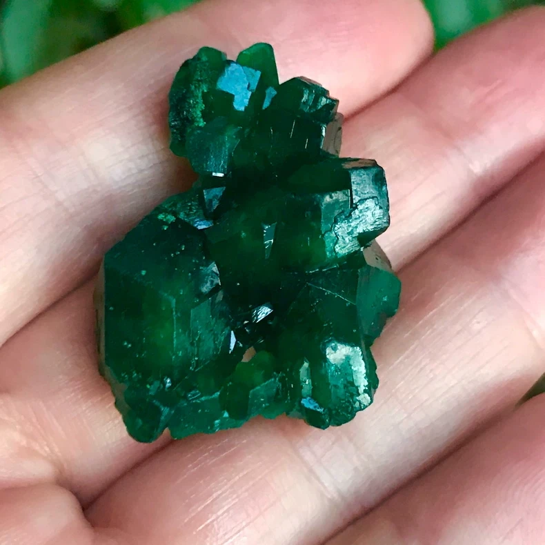 1pc Congo Natural Raw Green Dioptase Crystal Cluster Specimen