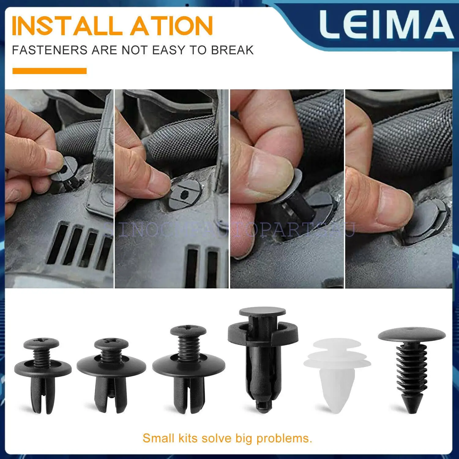 100pcs Car Body Plastic Trim Retainer Fastener Clips Push Pin Door Panel Fender Bumper Tool 6 Sizes Cars Mixed Rivets Fasteners