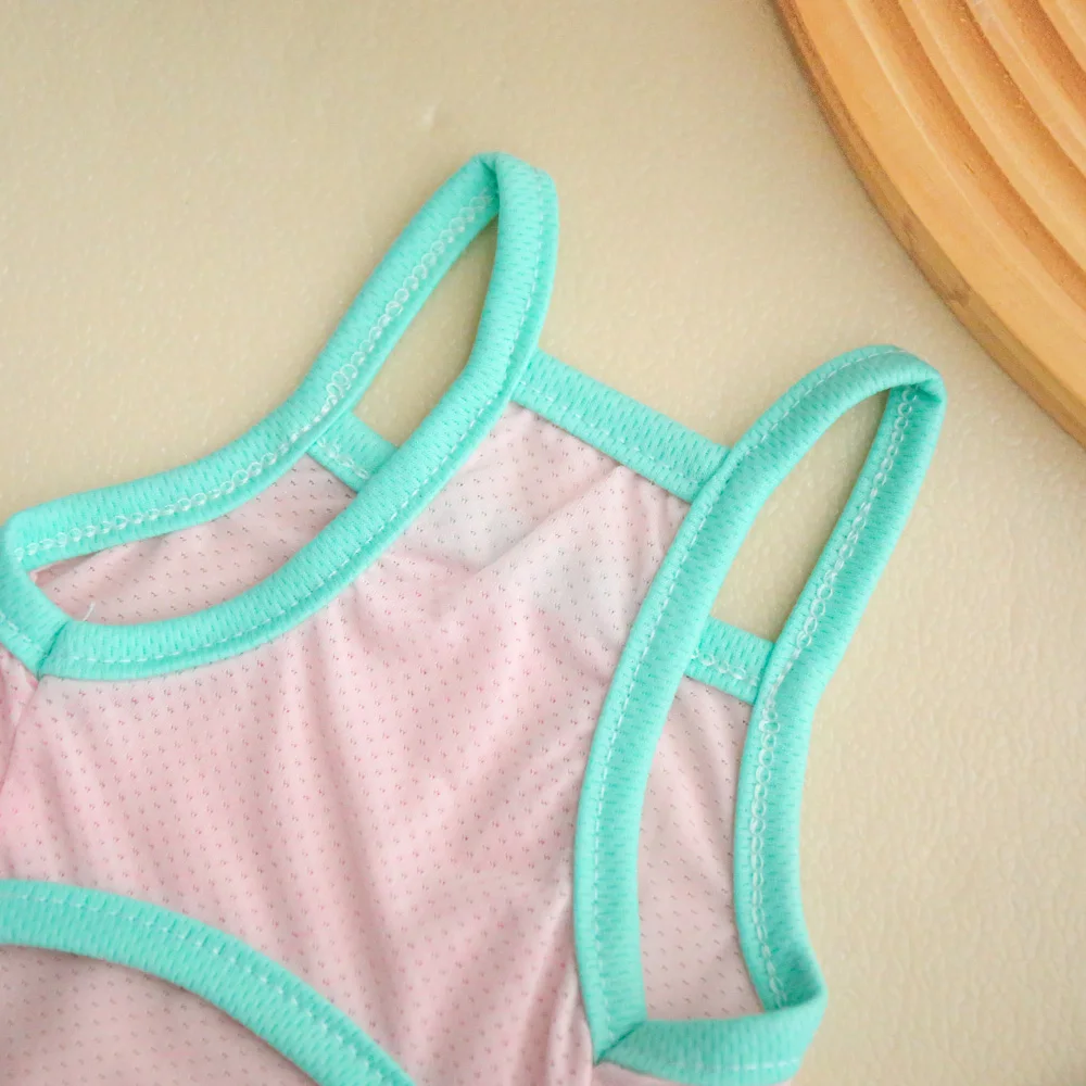 Pet Summer Breathable Ice Silk Cooling Strap Dog Cool and Comfortable Cool Clothes Solid Color Simple Dog Clothes 썸네일 5