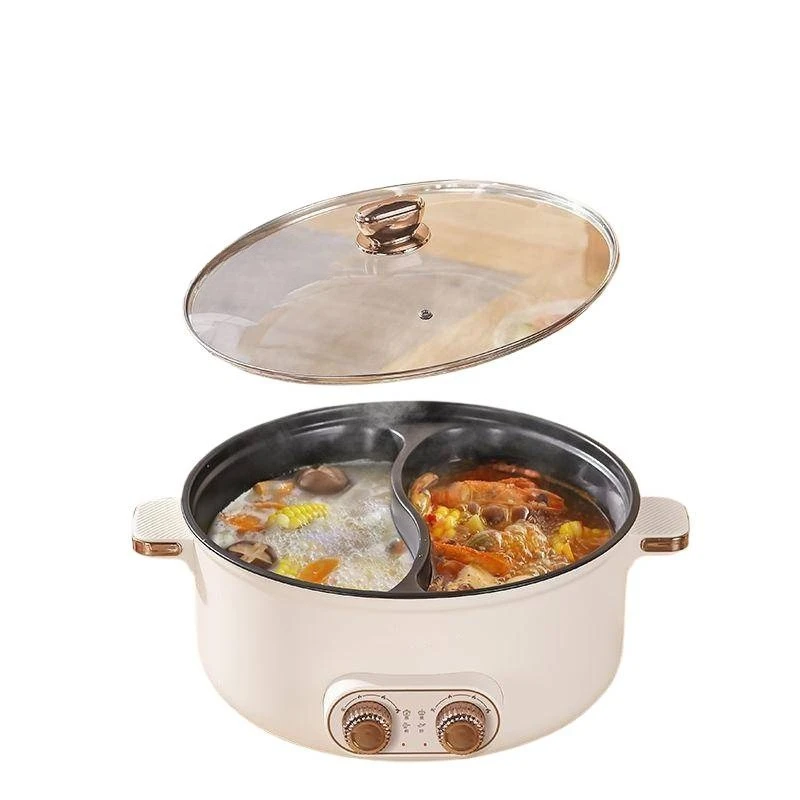 Household multi-functional integrated double-control, high-power electric heating pot