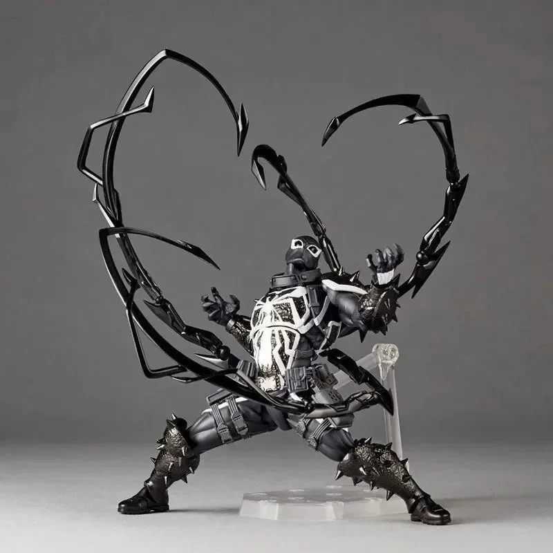 재고 Venom Revoltech 어메이징 야마구치 에이전트, 애니메이션 액션 피규어 모델 컬렉션, 유진 톰슨 Revoltech 장난감 선물