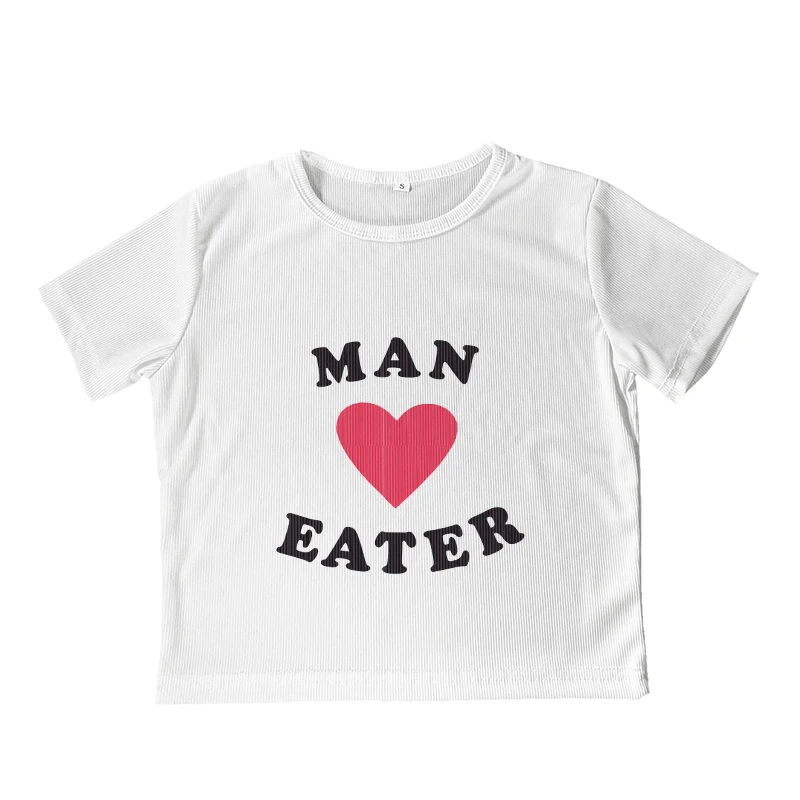 Y2K Soft T-shirt Harajuku Letter Printing Slim T-shirt Hip-hop Street O-neck Short-sleeved T-shirt Rock Gothic Retro Shirt