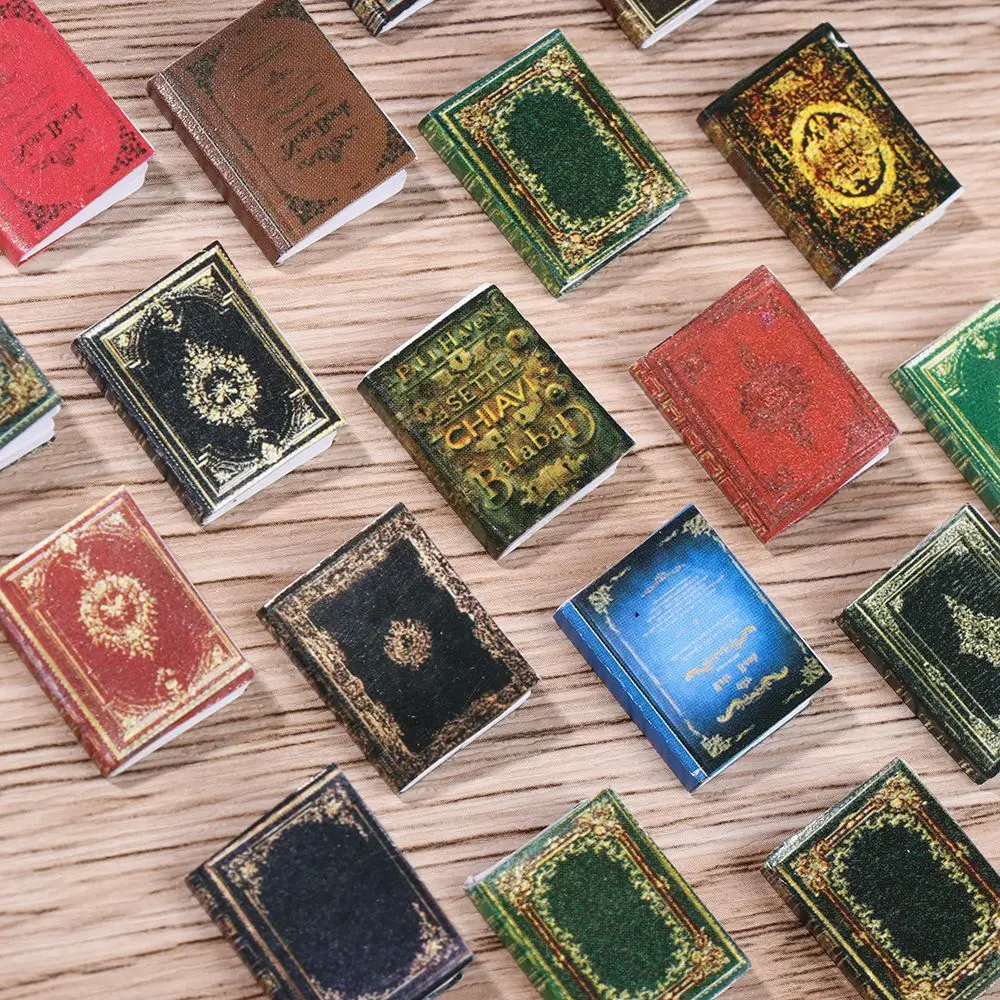 3PCS 1/12 Scale Photo Props Mini Furniture Miniature Book Model Can Be Opened  Accessories Dollhouse Scene Supplies