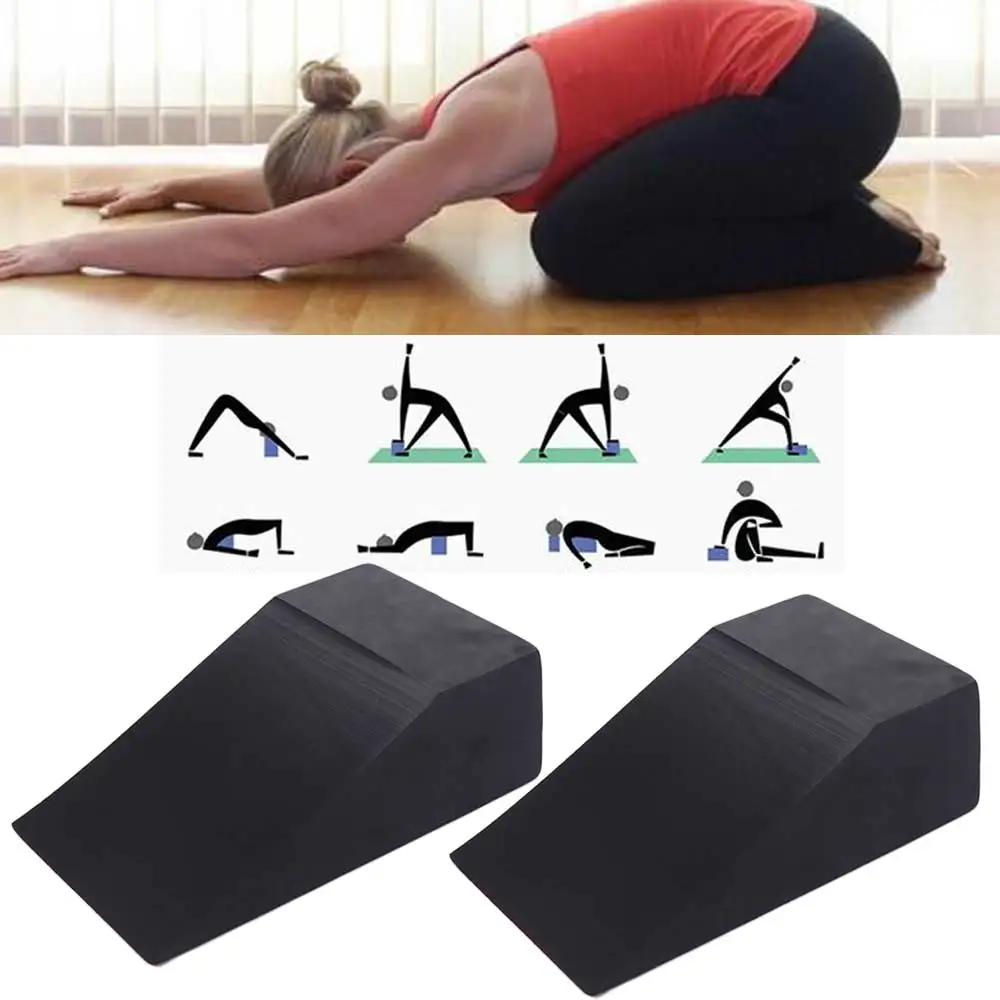 

1 pair High Density Yoga Wedge Blocks Non-slip Multi-Functional EVA Gym Blocks EVA Lightweight Lightweight Yoga Wedge Fitness